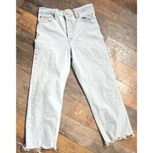Levi's Ribcage Straight Ankle Denim Jeans RawHem WomenSize29